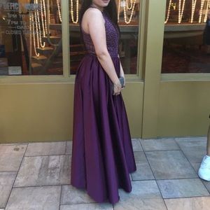 Burgundy prom dress